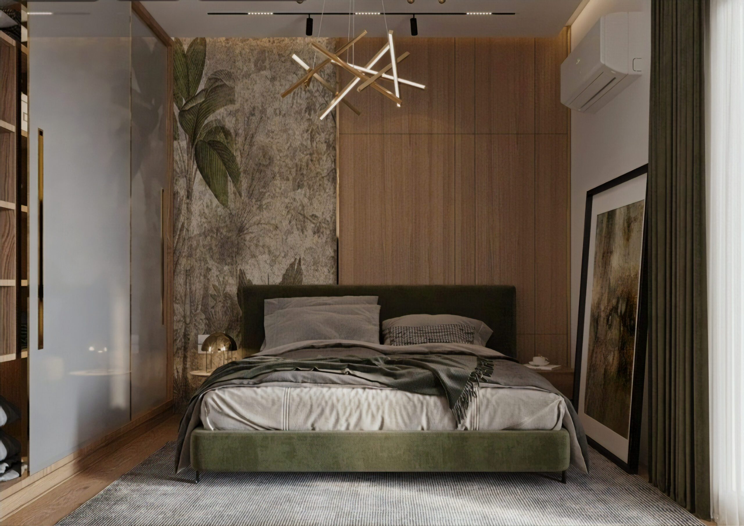 3d-wnetrze-pokoju-w-eleganckich-i-nowoczesnych-zielonych-i-bialych-kolorach