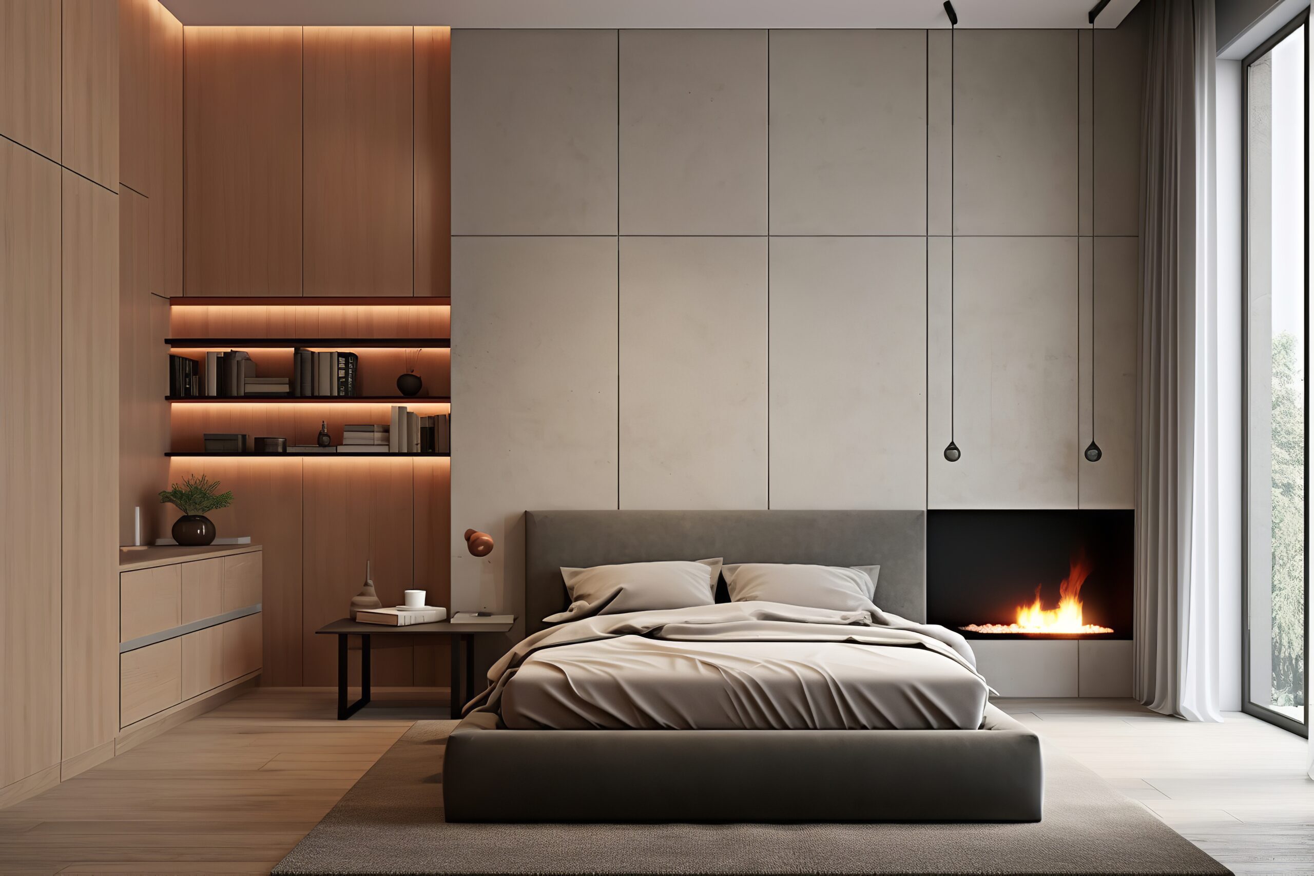 minimal interior design modern bedroom