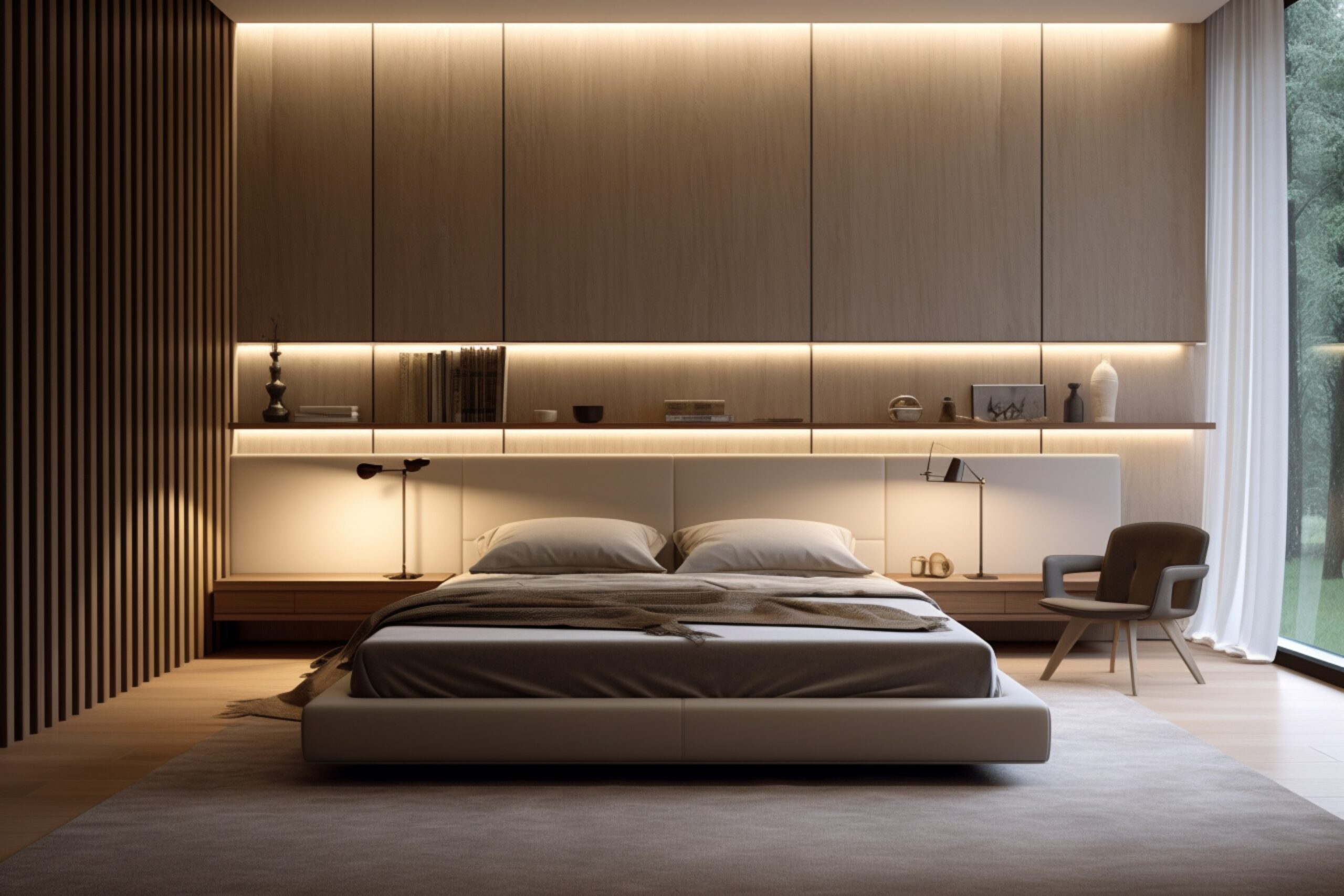 nowoczesna-sypialnia-z-bezowymi-scianami-i-bialym-lozkiem